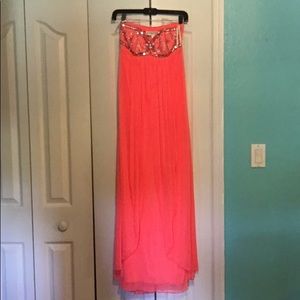 Salmon colored Prom dress